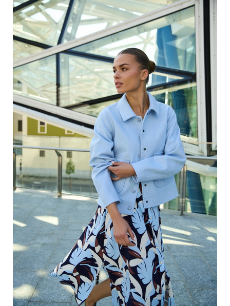 Moodo Jachetă scurtă albastru deschis Moodo