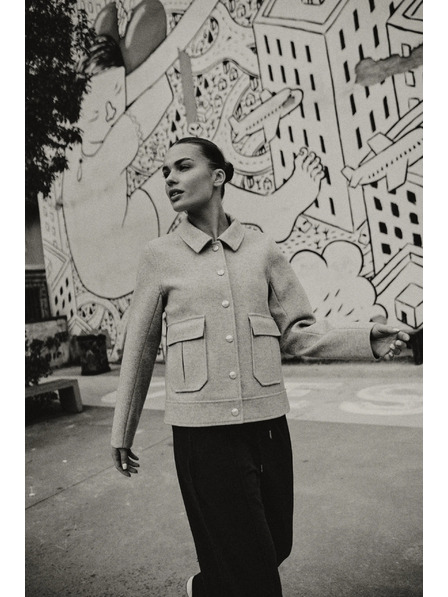 Moodo Jachetă scurtă gri Moodo