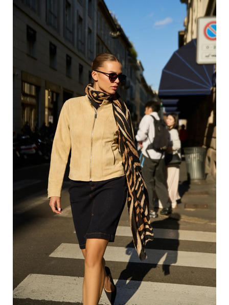 Moodo Jachetă netedă bej Moodo