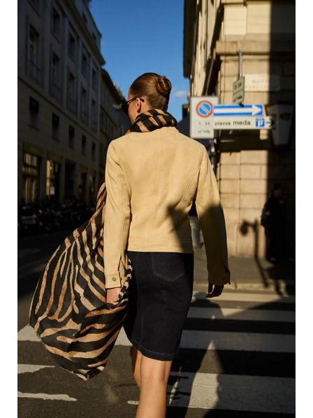 Moodo Jachetă netedă bej Moodo