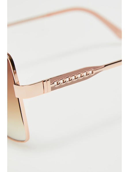 Moodo Ochelari de soare cu rame metalice aurii Moodo