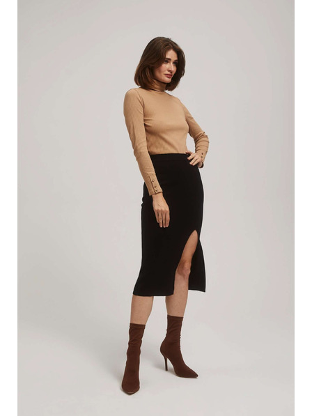 Moodo Bluză cu nervuri și guler rol Moodo