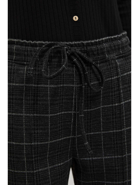 Moodo Pantaloni în carouri negre Moodo