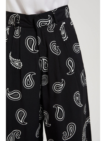 Moodo Pantaloni negri cu model fin Moodo