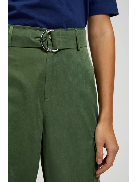 Moodo Pantaloni cargo kaki cu croială îngustă Moodo