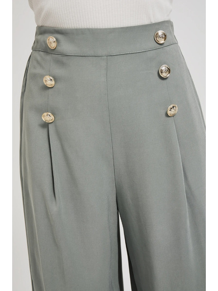 Moodo Fustă-pantalon măslinie cu nasturi Moodo