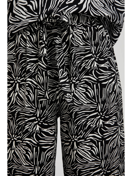 Moodo Fustă-pantalon neagră cu model Moodo