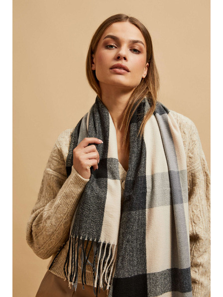 Moodo Eșarfă în carouri albastră Moodo