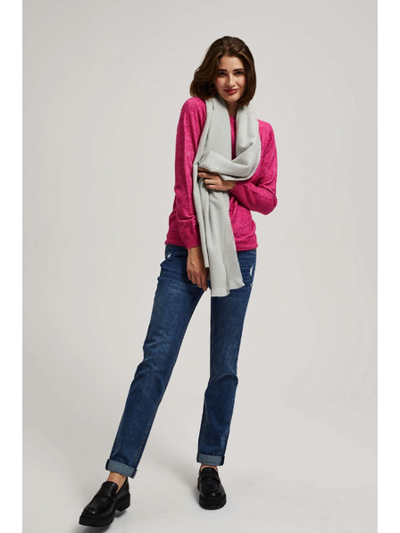 Moodo Eșarfă netedă gri Moodo