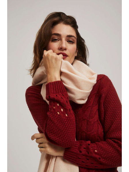 Moodo Eșarfă netedă roz pudrat Moodo