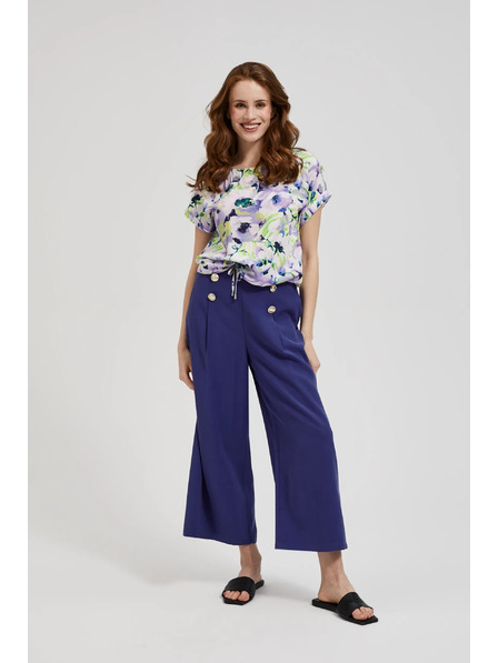 Moodo Cămașă cu imprimeu floral violet Moodo