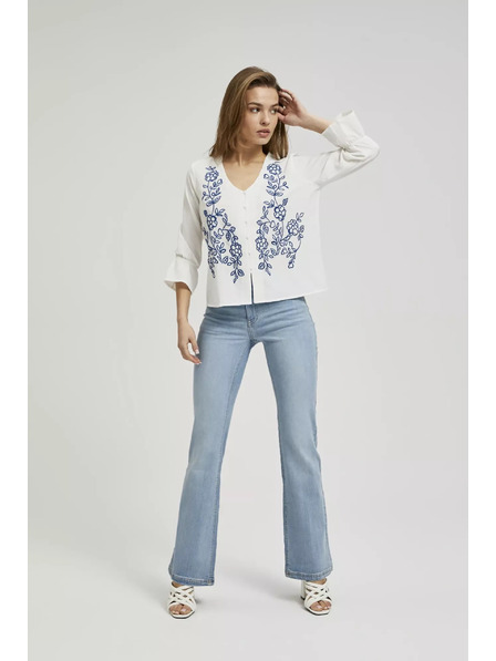 Moodo Cămașă albă Moodo cu nasturi