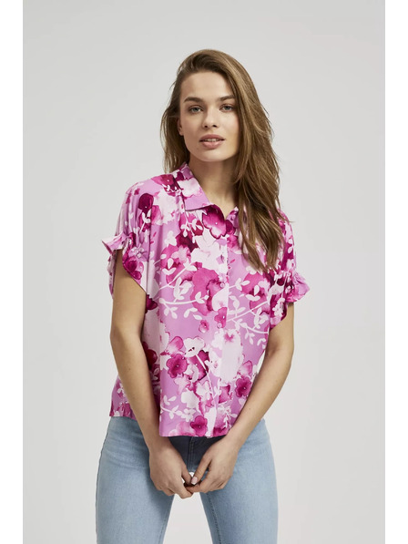 Moodo Cămașă roz cu model floral Moodo