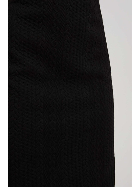 Moodo Fustă creion cu model de pulover neagră Moodo