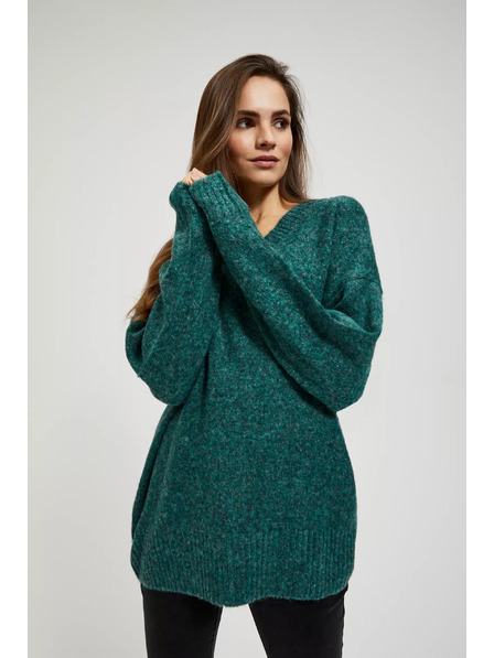 Moodo Pulover neted cu decolteu în V Moodo