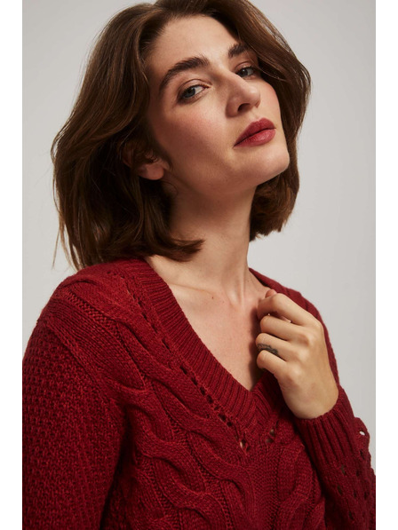 Moodo Pulover cu mâneci ajurate Moodo