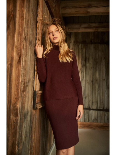 Moodo Pulover stil liliac cu guler înalt Moodo