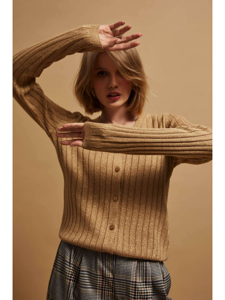 Moodo Pulover decorat cu fir metalic Moodo