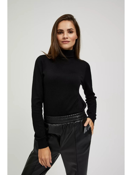 Moodo Pulover cu guler negru Moodo