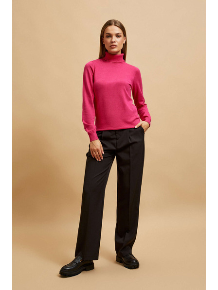 Moodo Pulover cu guler fucsia Moodo