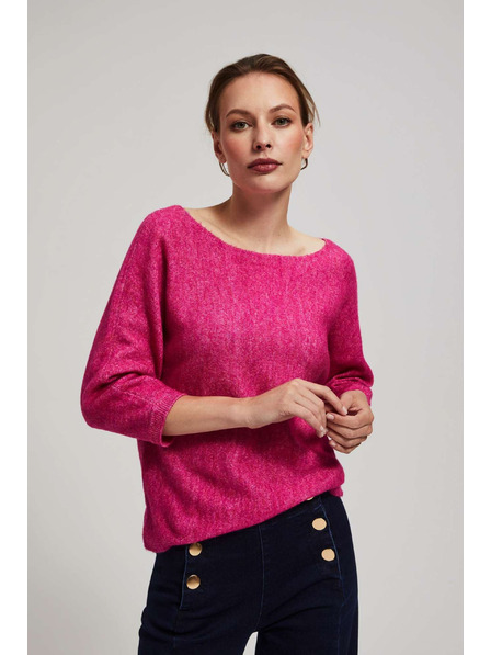 Moodo Pulover cu mâneci 3/4 fucsia Moodo