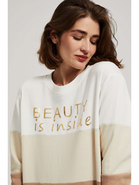 Moodo Pulover cu imprimeu bej închis Moodo