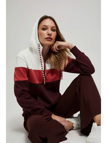 Moodo Hanorac cu glugă castaniu Moodo