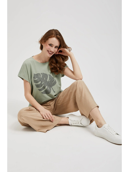 Moodo Bluză cu imprimeu măsliniu Moodo