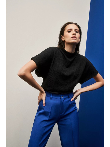 Moodo Bluză elegantă neagră cu mâneci late Moodo