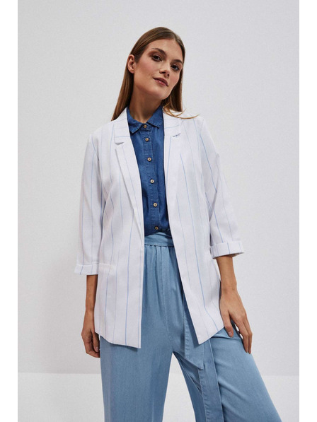 Moodo Sacou alb cu dungi Moodo