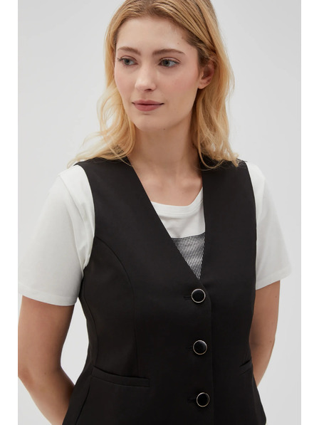 Moodo Vestă neagră de ocazie Moodo