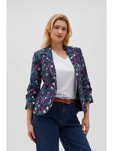 Moodo Sacou cu mâneci 3/4 albastru închis Moodo