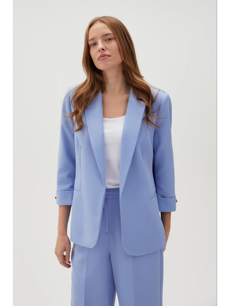 Moodo Sacou cu mâneci 3/4 albastru deschis Moodo