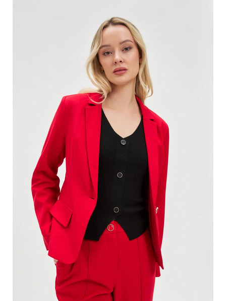 Moodo Sacou scurt roșu Moodo