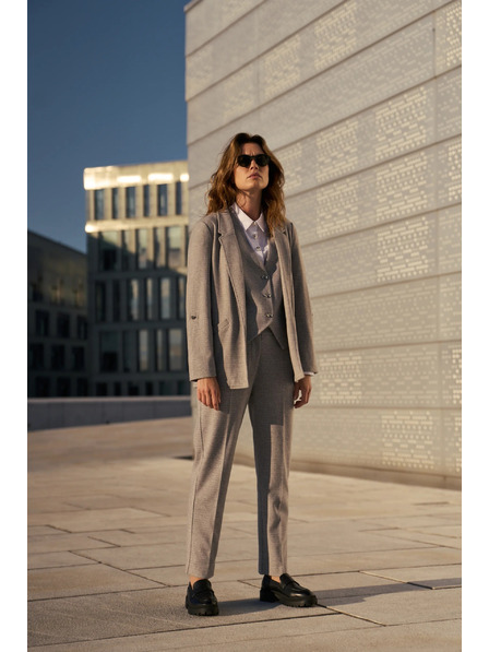 Moodo Sacou cu mâneci răsucite gri Moodo