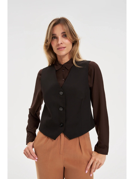 Moodo Vestă elegantă neagră Moodo