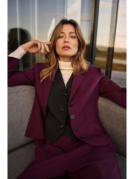 Moodo Sacou scurt vișiniu Moodo