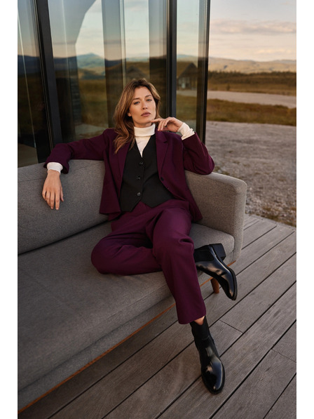 Moodo Sacou scurt vișiniu Moodo