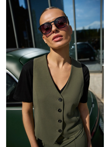 Moodo Vestă măslinie Moodo