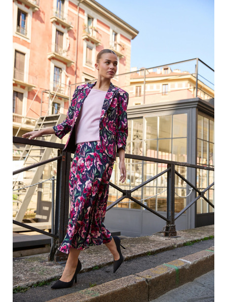 Moodo Sacou albastru cu flori Moodo