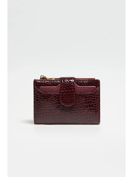 Moodo Portofel cu imprimeu animal vișiniu Moodo