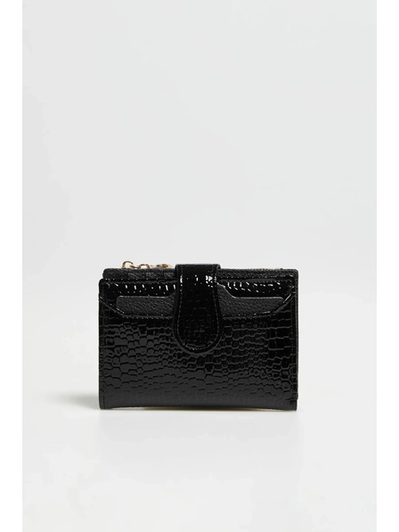 Moodo Portofel cu imprimeu animal negru Moodo