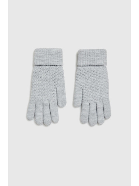 Moodo Mănuși tricotate gri Moodo