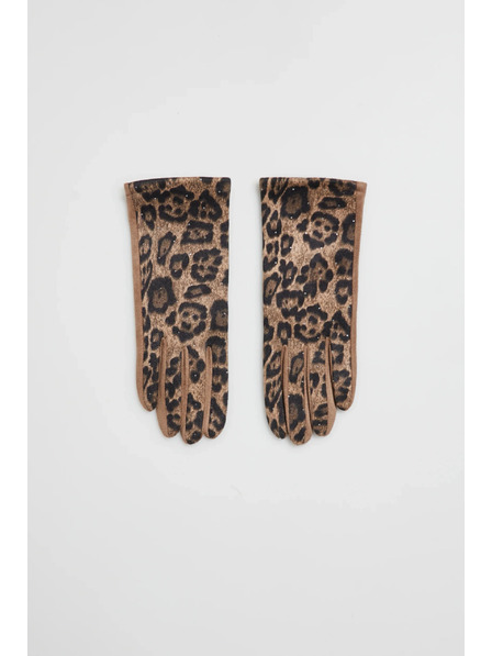 Moodo Mănuși leopard bej Moodo