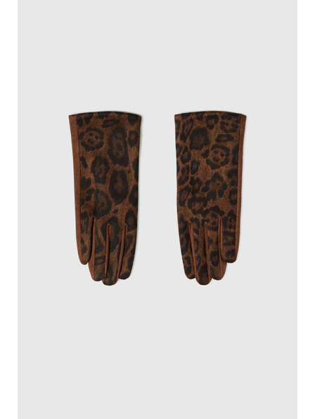 Moodo Mănuși leopard maro Moodo