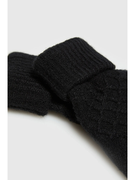 Moodo Mănuși tricotate negre Moodo