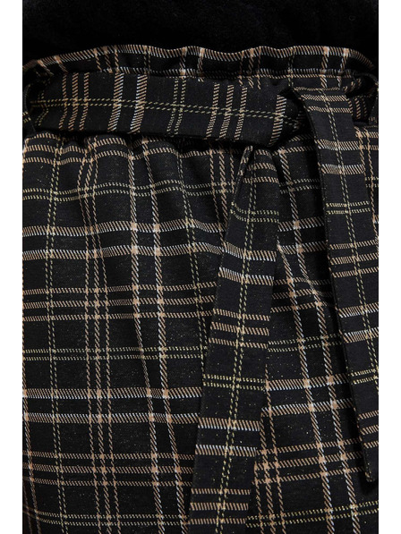 Moodo Fustă în carouri cu legare Moodo