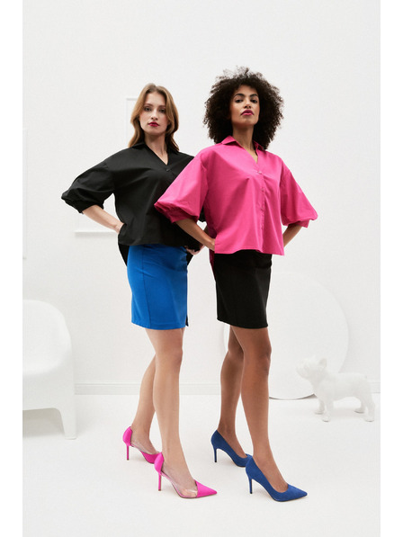 Moodo Fustă mini albastră cu curea Moodo