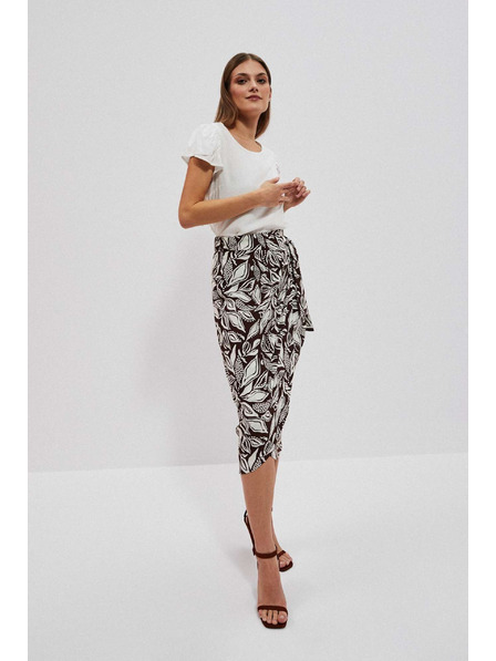 Moodo Fustă cu model și centură în talie Moodo