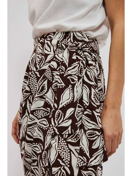 Moodo Fustă cu model și centură în talie Moodo